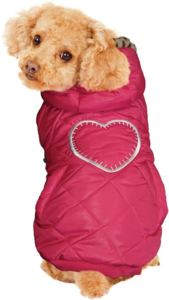 Fashion Pet Girly Puffer Dog Coat Pink Small