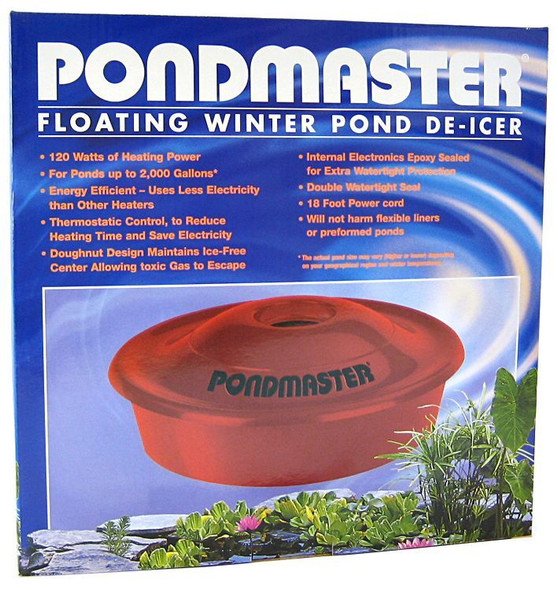 Pondmaster Floating Winter Pond De-Icer 120 Watts - Up to 2,000 Gallons with 18' Cord
