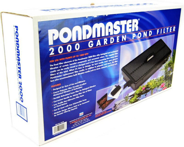 Pondmaster 2000 Garden Pond Filter Only 1,800 GPH - Up to 2,000 Gallons