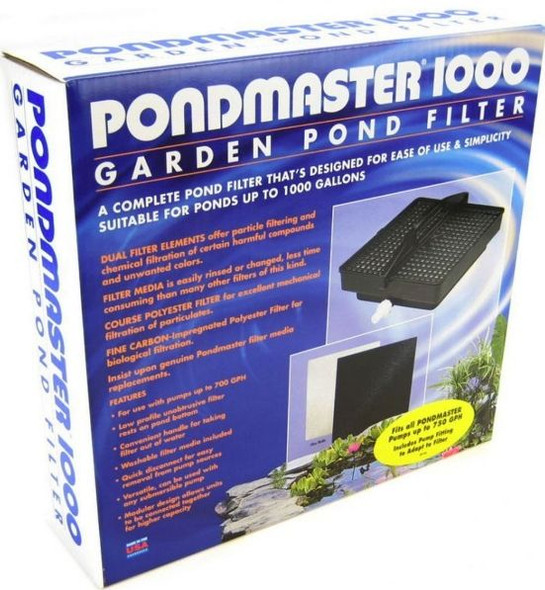 Pondmaster 1000 Garden Pond Filter Only 700 GPH - Up to 1,000 Gallons