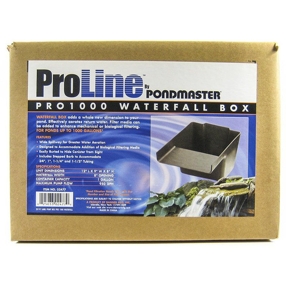 Pondmaster Pro Series Pond Biological Filter & Waterfall Pro 1000 - (12L x 9W x 8H)