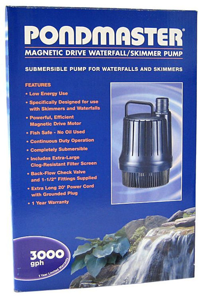 Pondmaster Magnetic Drive Waterfall Pump 3,000 GPH