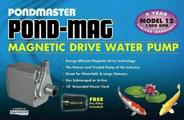 Pondmaster Pond-Mag Magnetic Drive Utility Pond Pump Model 12 (1200 GPH)