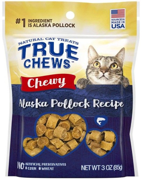 True Chews Chewy Alaska Pollock Recipe Cat Treats 3 oz
