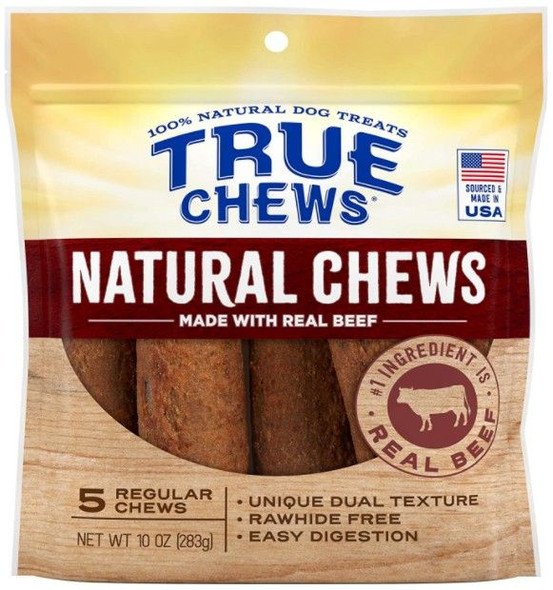 True Chews Natural Chews Dog Treats with Real Beef 10 oz