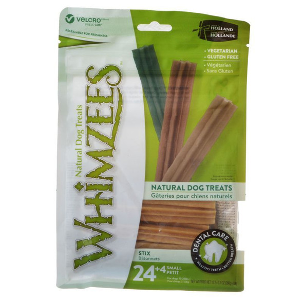 Whimzees Natural Dental Care Stix Dog Treats Small - 28 Pack - (Dogs 15-25 lbs)