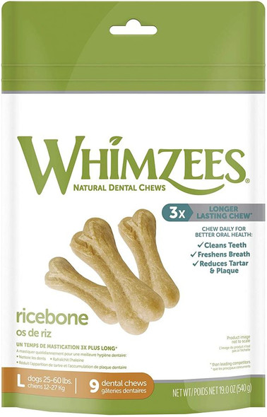 Whimzees Rice Bone Daily Dental Chew  9 count
