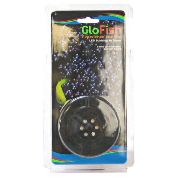 GloFish Round Bubbling Air Stone with 6 LEDs 2.6L x 4W x .5H