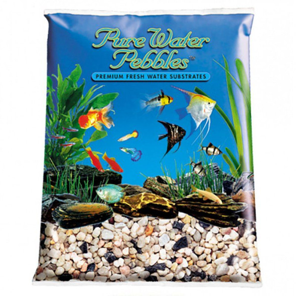 Pure Water Pebbles Aquarium Gravel - Rainbow Gems 25 lbs (6.3-9.5 mm Grain)