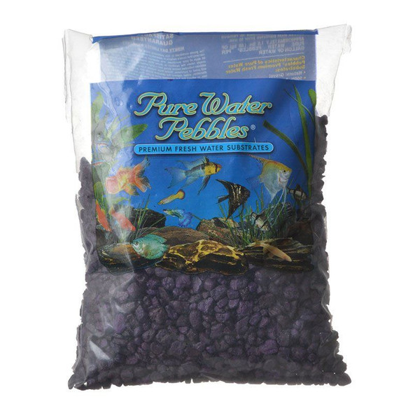 Pure Water Pebbles Aquarium Gravel - Purple Passion 2 lbs (3.1-6.3 mm Grain)