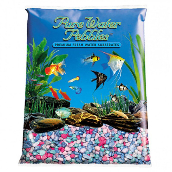 Pure Water Pebbles Aquarium Gravel - Rainbow Frost 5 lbs (8.7-9.5 mm Grain)