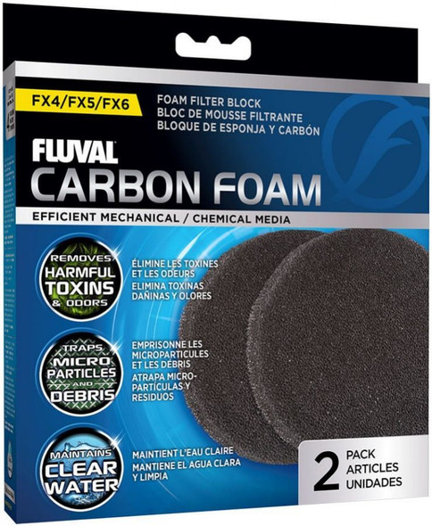 Fluval FX5/6 Replacement Carbon Impregnated Foam Pad 2 count