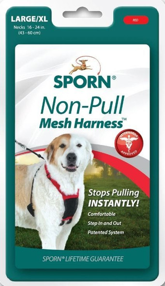 Sporn Non Pull Mesh Harness for Dogs - Black Large/ X-Large