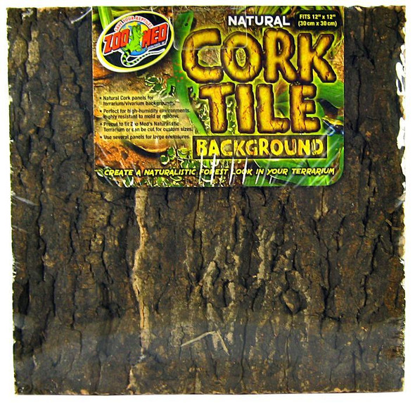 Zoo Med Natural Cork Tile Terrarium Background Small - (12 Long x 12 Wide)