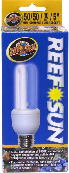 Zoo Med Aquatic Reef Sun 50/50 Compact Flourescent Bulb 10 Watts (5 Bulb)