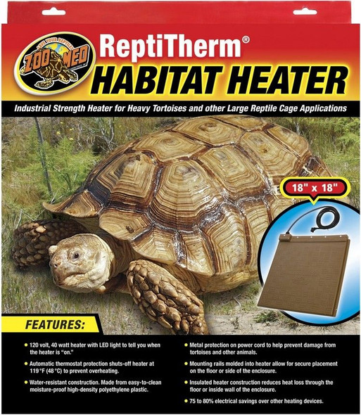 Zoo Med ReptiTherm Habitat Heater 40 Watts (18L x 18W x 1H)