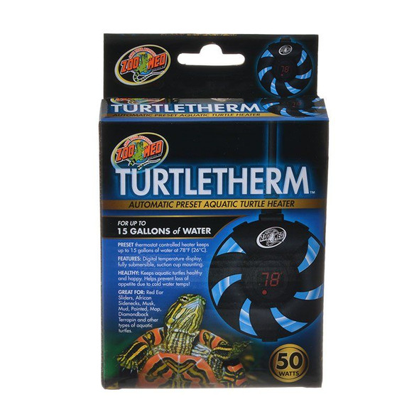 Zoo Med Turtletherm Automatic Preset Aquatic Turtle Heater 50 Watt (Up to 15 Gallons)