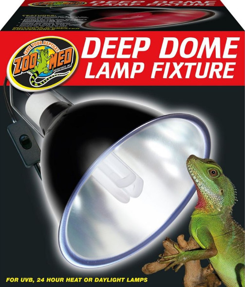 Zoo Med Deep Dome Lamp Fixture - Black 160 Watts