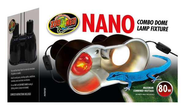 Zoo Med Nano Combo Dome Lamp Fixture 80 Watt - (8L x 4W)