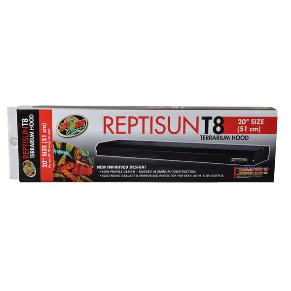 Zoo Med Reptisun T8 Terrarium Hood 20 Fixture without Bulb (18 Bulb Required)