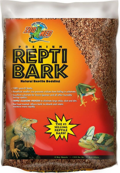 Zoo Med Premium Repti Bark Natural Reptile Bedding 4 Quarts