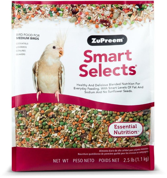 ZuPreem Smart Selects Bird Food for Medium Birds 2.5 lbs