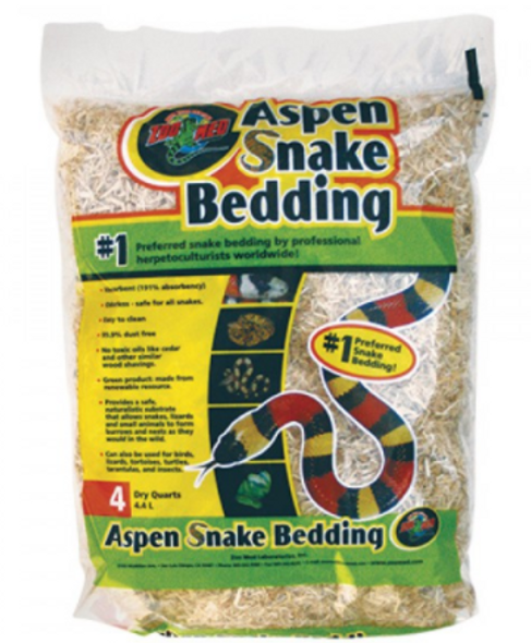Zoo Med Aspen Snake Bedding - 4 qt - 1048