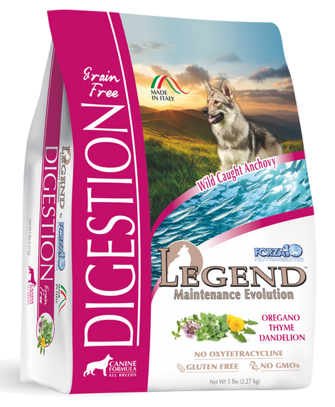 Forza10 Legend Digestion is a complete and balanced recipe designed to help support dogs with a sensitive tummy and gastrointestinal problems, such as soft tools, diarrhea, vomiting, regurgitation, flatulence, and irritation of the anal glands. This GRAIN-FREE recipe is made with delicious wild-caught anchovy rich in Omega 3, and a mix of therapeutic plants and fruit extracts, which naturally provide physical wellbeing in dogs. All selected ingredients are high quality and premium grade. Forza10's recipes are free from all the bad stuff; never any GMOs, corn, wheat, soy, by-products, oxytetracycline, artificial preservatives, colors or flavors. Feel like a great pet parent by giving this super delicious and nutritious recipe to your pup!