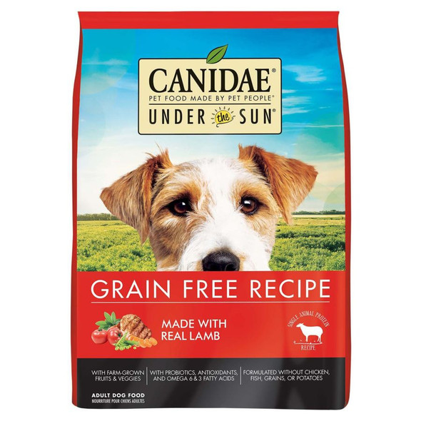 <body><p>Good ingredients make good food. We've learned this in our own kitchens. So we choose a variety of delicious farm-grown ingredients for our pet food recipes. Single animal proteins like lamb, chicken, or whitefish are paired with a bounty of fruits and vegetables like carrots, peas, butternut squash, pumpkin, blueberries, and more. You can feel good feeding CANIDAE Under The Sun knowing the quality ingredients we use make it great tasting and nutritious for your pet and budget-friendly for you!</p><ul><li>Farm-grown ingredients</li> <li>Grain-free</li></ul></body>