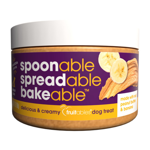 <body><p>Fruitables Spreadables -are made with real ingredients all human grade ingredient 100% natural gluten, vegan, xylitol,palm oil FREEcan be spread on favorite toy, or a medication, bake your dogs cookies with Spreadables</p><ul><li>Made with human grade real ingredients</li> <li>100% natural</li> <li>Gluten, vegan, xylitol,palm oil FREE</li> <li>Can be spread on favorite toy, or a medication, or bake your dogs cookies with Spreadables</li></ul></body>