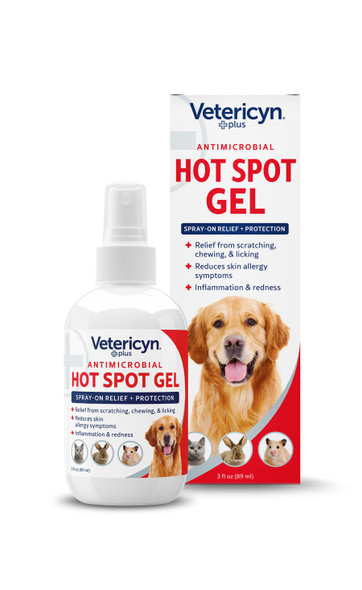<body><p>Vetericyn Plus Hot Spot Hydrogel Line is a uniquely formulated gel designed to adhere to the wound site providing a protective barrier. Based on advanced hypochlorous technology, Vetericyn Plus Hydrogel is formulated at an appropriate pH level and will not burn or sting. The thicker consistency causes the product to stay in place which is useful for dressings, hard to reach locations. Use in conjunction with our Vetericyn Plus Liquid solution formula for proper wound cleansing and management to help set the optimal stage for healing conditions. Vetericyn makes caring for your animals simple and easy.</p></body>