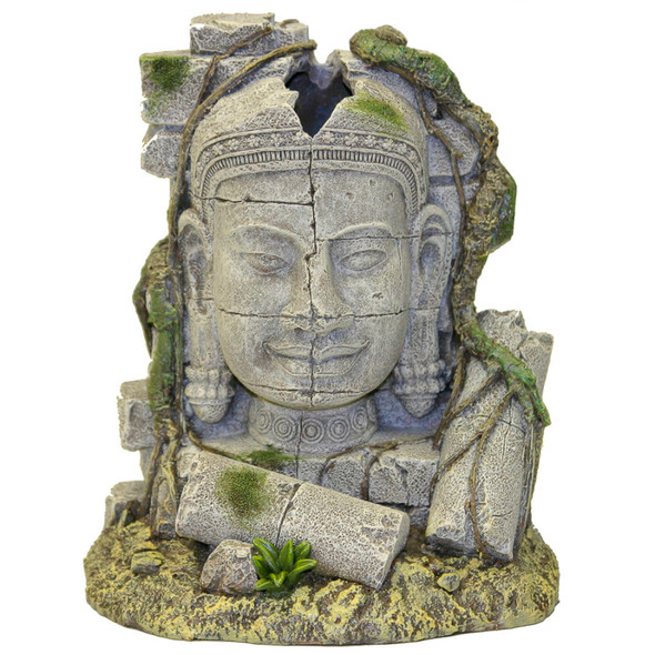 <body><p>Blue Ribbon Exotic Environments Ancient Stone Head Ruin Bubbler 6 x 4 x7 inches. Ancient stone head ruin bubbler w/airline connector - your tank will look like a scene right out of the Amazon jungle, surely a great fit for your large planted aquarium or wet terrarium.</p></body>