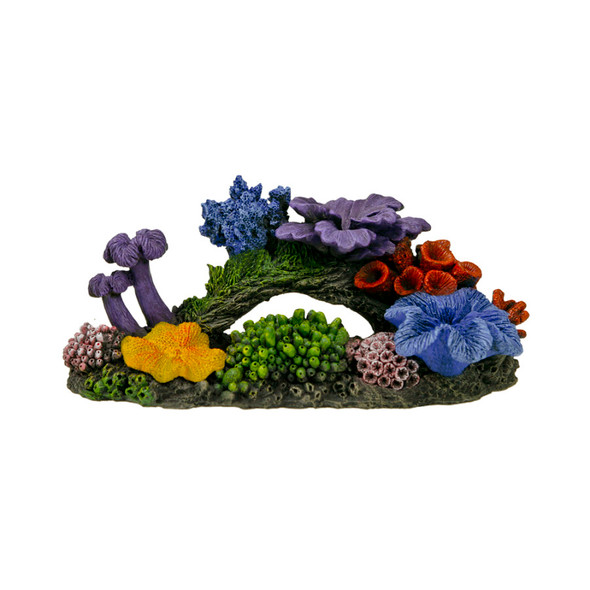<body><p>A colorful Hawaiian reef replica features a large swim-through chamber - Realistic in detail, featuring a colorful array of exotic sea life with true to life detail & texture cast in durable poly-resin safe for all freshwater & saltwater aquariums & terrariums.</p></body>