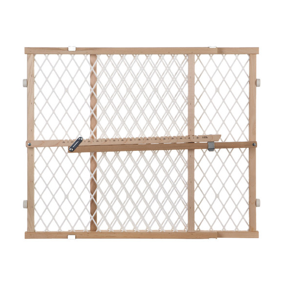 <body><p>North States Diamond Mesh Wood Pet Gate 26.5-42 wide 23 tall, Pressure-mount gate, Made in USA.</p><ul><li>Diamond Mesh Wood Pet Gate</li> <li>26.5-42 wide 23 tall</li> <li>Pressure-mount</li> <li>Made in USA.</li></ul></body>