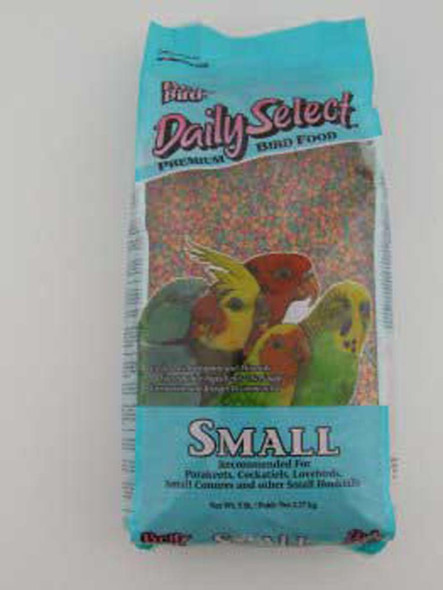 <body><p>Our original multicolored, small shaped, extruded bird food containing 14% protein and 5% fat. Sized for budgies, lovebirds, cockatiels, small conures and other similarly sized hookbills packaged in, 2 lb., 5 lb., and 20 lb</p></body>