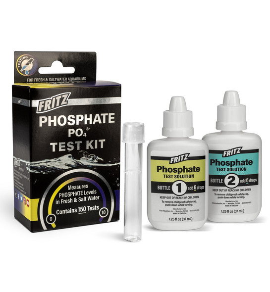 <body><p>FRITZ LIQUID TEST KIT - PHOSPHATE TEST KIT - Excess nutrients can lead to poor water quality very quickly. If not controlled, phosphate (PO4) can rapidly build up in aquariums from fish waste and uneaten food, decomposing algae and other organic matter, and aquarium supplements and tap water that contain phosphate. Easy-to-read Instructions. Essential for a Healthy Tank. Accurate in both Fresh and Saltwater.</p><ul><li>Easy-to-read Instructions</li> <li>Essential for a Healthy Tank</li> <li>Accurate in both Fresh and Saltwater</li></ul></body>