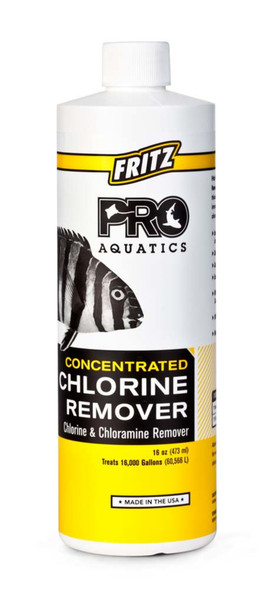 <body><p>Fritz ProAquatics Concentrated Chlorine Remover is a pH buffered, sodium thiosulfate based solution designed to immediately and safely remove chlorine and chloramine from tap water.</p></body>
