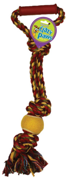 <body><p>Crazy Paws Rope Tug Toy Chew helps clean teeth while providing beneficial play and exercise for your dog. A durable toy that is machine washable in cold water. This item will rotate twice a year with new trendy colors.</p></body>