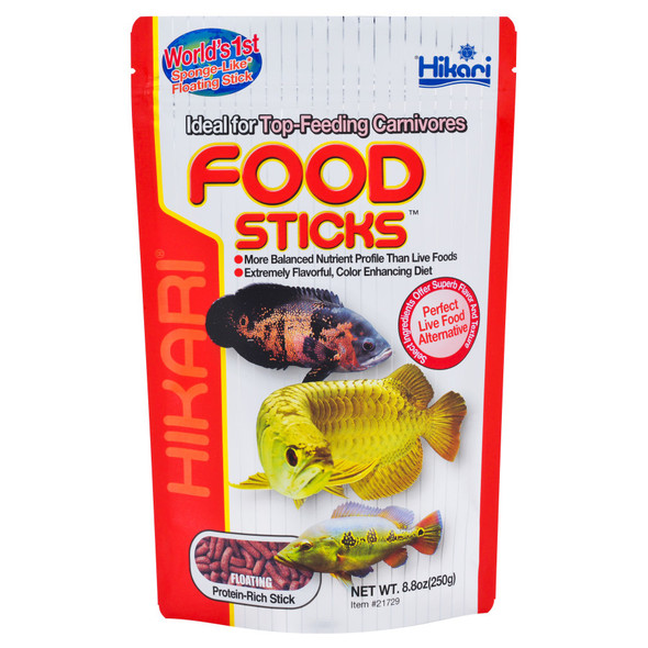 <body><p>Food Sticksâ„¢ are a complete, scientifically formulated nutrient mix, developed for top-feeding carnivorous fish whose main diet of live food tends to cause nutritional deficiencies. Using Food Sticksâ„¢ instead of live foods reduces the chance of infection from parasites or bacteria which tend to hitchhike in live foods.</p></body>