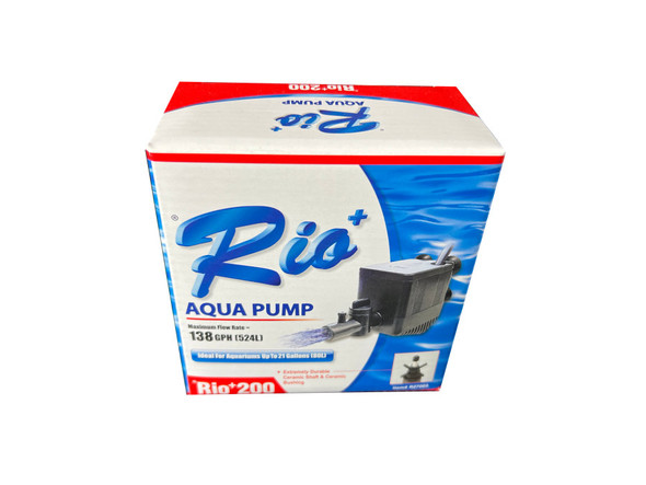 <body><p>Rio+ Aqua Pump is energy efficient, compact and quiet design, durable ceramic shaft and bushing and adjustbale flow for maximum flexibility. Optional needle wheel conversion for ultra fine bubbles. Optional magnetic mount. Suitable for use in - freshwater or saltwater tanks, fountains, water features, and waterfalls, wet/dry filtration systems, protein skimmers, and sumps and under gravel filtration.</p><ul><li>Energy efficient</li> <li>Compact and quiet design</li> <li>Durable ceramic shaft and bushing</li> <li>Adjustable flow for maximum flexibility</li></ul></body>