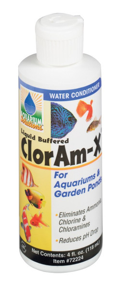 <body><p>Liquid Buffered ClorAm-X utilizes a patented molecule to destroy chloramine and then removes the ammonia and chlorine. Gone are the days of hoping your biological filtration can remove the bound up ammonia before the health of your fish is impacted. A common process with most other ammonia removers. Look for the ClorAm-X logo and USA patent number to prove you've chosen the leader in ammonia removal worldwide!</p></body>