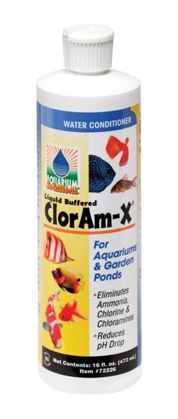 <body><p>Liquid Buffered ClorAm-X utilizes a patented molecule to destroy chloramine and then removes the ammonia and chlorine. Gone are the days of hoping your biological filtration can remove the bound up ammonia before the health of your fish is impacted. A common process with most other ammonia removers. Look for the ClorAm-X logo and USA patent number to prove you've chosen the leader in ammonia removal worldwide!</p></body>