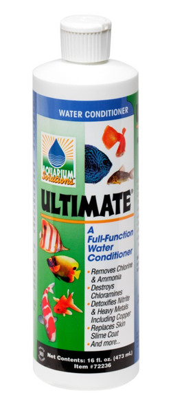 <body><p>Hikari Ultimate Water Conditioner is the world's first full-function water conditioner. With everything you need in one bottle to maintain a superior environment for your aquatic pets. Aquarium Solutions Ultimate Water Conditioner instantly ages water allowing you to enjoy your pets in action quicker without fear of the negative impact of toxic chloramine, ammonia, chlorine, heavy metals or nitrite. Great for Freshwater, Marine or Pond Environments.</p></body>