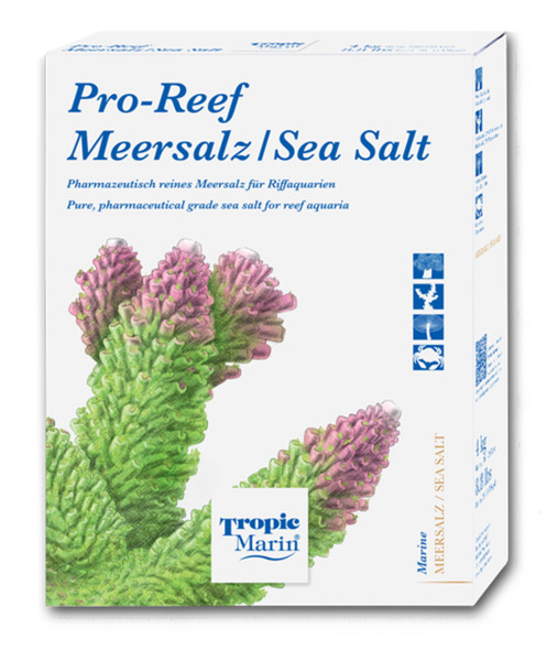 <body><p>Pro-REEF is suggested for aquarists wanting to keep a lower alkalinity in their tanks or ones using calcium or Kalk Wasser reactors. Pro-REEF has a lower alkalinity: 6.5-7.5 dKH, calcium : 430-450 ppm and magnesium:1300-1350 ppm. Made with all pharmaceutical grade raw materials, it has zero nitrates, phosphates and silicates. It always dissolves cleanly and crystal clear with no residue and is produced in our lab under the strictest batch controls.</p></body>