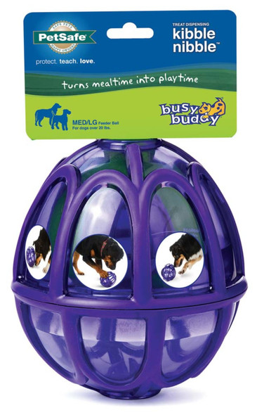 <body><p>The Busy Buddy Kibble Nibble keeps dogs engaged as they work for their food, which appeals to their natural hunting instincts. This interactive toy also prevents rapid eating to assist with weight management efforts. The Kibble Nibble holds an entire meal and is the perfect way to turn mealtime into playtime!</p></body>