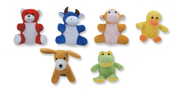 <body><p>Includes six different terry cloth animal shapes per prepack</p></body>