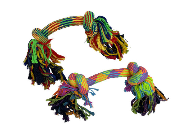 <body><p>This rope toy has two different layers of material with 4 different knots, making it a lot more fun to play with.</p><ul><li>2 different layers of material</li> <li>4 different knots</li></ul></body>