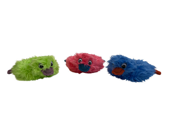 <body><p>The Pet Envy Ring Duck comes in 3 assorted colors. The body is in the shape of a ring with very soft plush material. It squeaks too!</p><ul><li>Ring shaped</li> <li>Squeaks</li> <li>Soft plush material</li></ul></body>