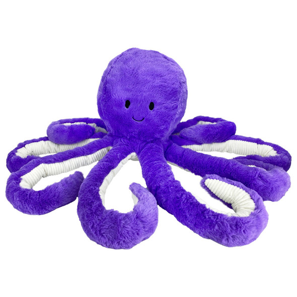 <body><p>The 20 inch Jumbo Octopus has 8 long tentacles that make this play toy perfect for tugging and wrestling. It also squeaks.</p><ul><li>8 long tentacles</li> <li>Perfect for tugging and wrestling</li> <li>Squeaks</li></ul></body>