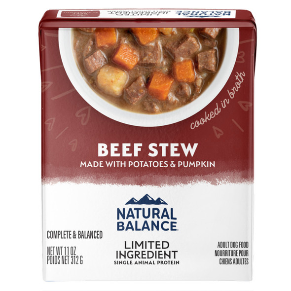 <body><p>Single animal proteins from chicken, â€‹beef, or duck. Hearty stews cooked in brothâ€‹. Serve as a complete meal or kibble topperâ€‹â€‹. Convenient, easy-open carton makes everyday feeding easy. Complete & balanced for adult dogs.â€‹â€‹</p><ul><li>Single animal proteins from chicken, â€‹beef, or duck</li> <li>Hearty stews cooked in brothâ€‹</li> <li>Serve as a complete meal or kibble topperâ€‹â€‹</li> <li>Convenient, easy-open carton makes everyday feeding easy</li> <li>Complete & balanced for adult dogs</li></ul></body>